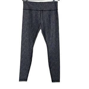 Lululemon Wunder Under High Rise 7/8 Tight Heathered Black Legging size‎ 10